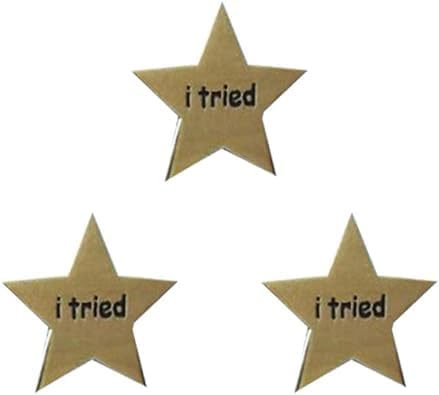 3Pcs I Tried Stars Enamel Pin Creative Pop-Enamel Pin Lapel Badges Brooch Funny Fashion Jewelry Brooches and Pins