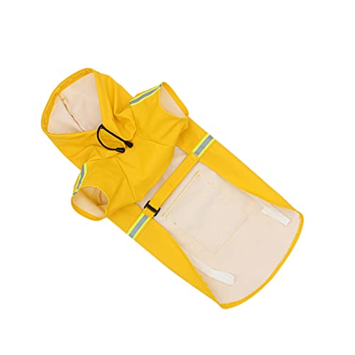 BESPORTBLE ペット反射レインコート ペット用レインコート フリース 冷却犬のベスト 犬のバスローブ 犬用 犬用冷却ベスト 犬の 大型犬用ドッグベスト 雨 Yellow