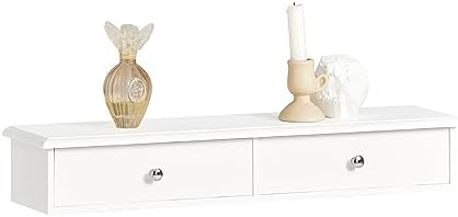 SoBuy Estante Flotante con 2 Cajones - Baldas Pared, Estantería M...