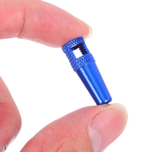 8 Capuchones de Válvula Aluminio Estilo Francés Azul miniatura 4