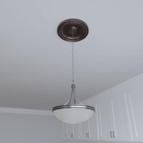 13"OD x 3 1/2"ID x 1 1/4"P Traditional Thermoformed PVC Ceiling Medallion (Fits Canopies up to 7 1/2"), Metallic Copper by Ekena Millwork - Used condition - Image 8