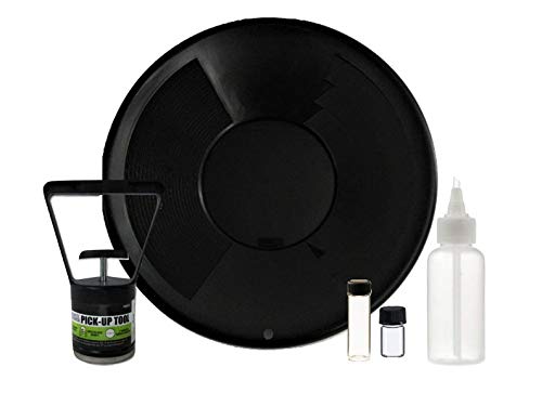 Sluiceboy Prospecting Gold Panning Necessities Kit - 12" Gold Pan, Sand Magnet, Snifter & Vials | Kit#4