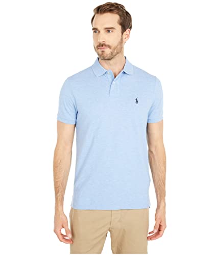 POLO RALPH LAUREN Custom Slim Fit Mesh Polo Jamaica Heather XL at