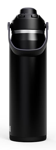 Image of CamelBak Thrive Chug Insulated Stainless Steel Water Bottle, Cold Retention with High Flow Lid for Everyday Hydration and Active Use, 25oz, Black