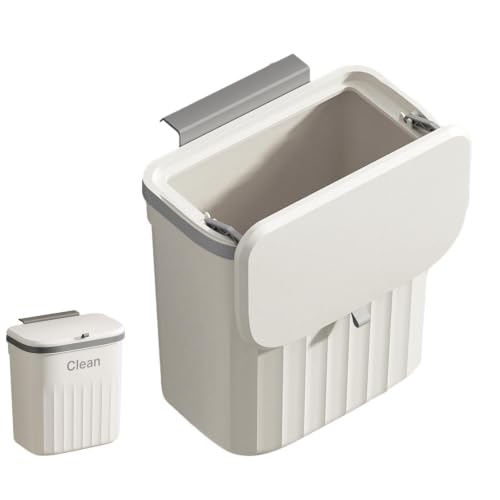 Cubo de basura montado en la pared de la cocina para preparar comida