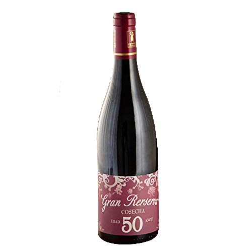 Calledelregalo Regalo de cumpleaños Personalizable: Botella de Vino Personalizada con la Edad Que tú Quieras