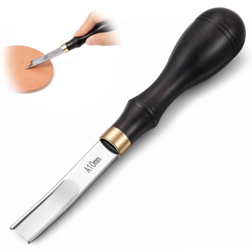 ElaraBerry 1 Pcs 10 mm Leather Edge Beveler, Ebony Handle by ElaraBerry - Used condition - US$15.66