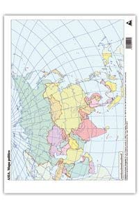 MAPA ASIA POLITICO MUDO P/50 UNIDADES