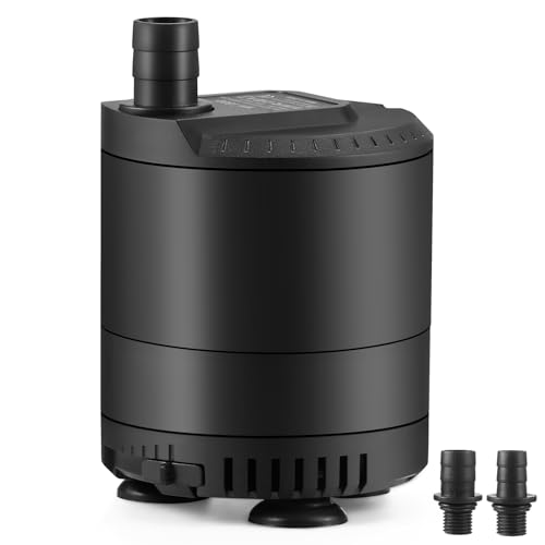 SOUSLOW 20w Bomba de Agua Sumergible 1500 L/H AC220-240V Bomba de Agua de Acuario con 2 boquillas para Estanque, Fuente de Jardín, Sistema Hidropónico
