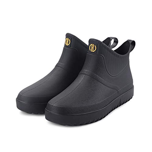 Generic Slip Fashion Casual Men Water Outdoor On Shoes Ankle Short Rain Boots Men's casual shoes Real Leather Shoes3