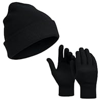 Luva Frio e Touca Adulto Inverno Gorro - Touca Preta Inverno Elegância e Sofisticação no Simples - Usar no Trabalho ou Dia a Dia - Qualidade Malha Premium Esquenta Frio