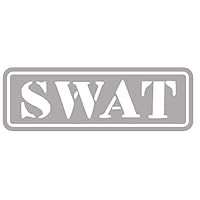 Amazon.co.jp: SWAT 文字 ロゴ カッティング ステッカー (17.銀) : 車