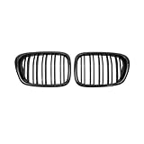 Engine intake grille Carbon Fiber 2Pcs Car Front Bumper Hood Kidney Racing Grill Dual Slat Grilles For bmws E39 5-Series 525 528 99-03 Accessories (Color : Carbon Fiber)
