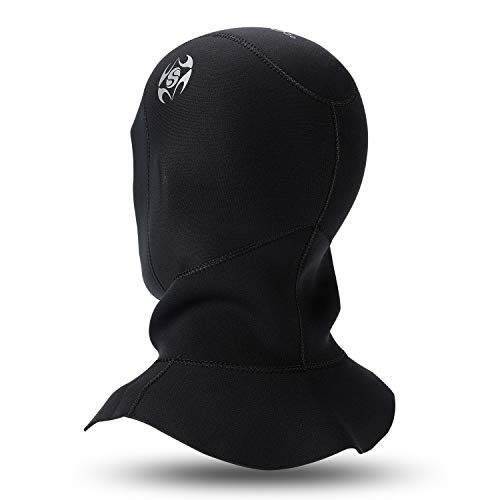 Qkurt Snorkel Hat - Capucha de Buceo de Neopreno de 3 mm, con ventilación de Flujo para Eliminar el Aire Atrapado, Gorra de Surf Unisex Surf Trajes de Neopreno para Snorkel y Otros Deportes acuáticos - imagen 2