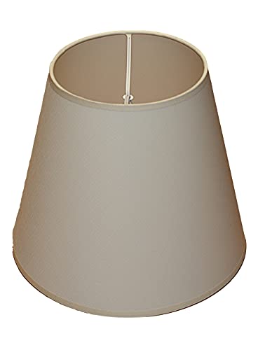 Pantalla de lámpara de 250 x 150 x 200 mm de diámetro inferior x diámetro superior x altura | imitación de algodón | color crudo (crema) | cono Cover