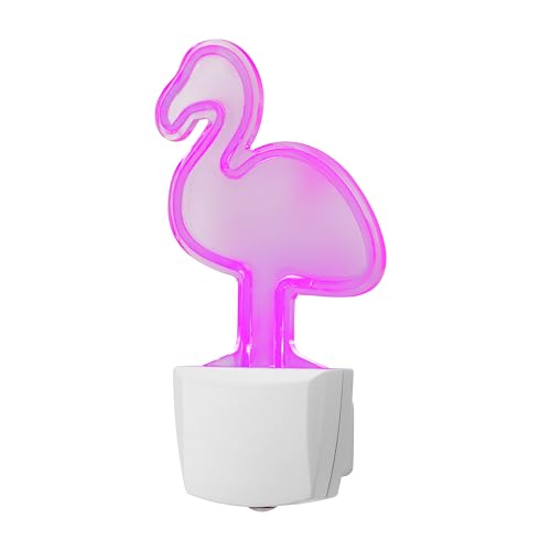 Image of Energizer Flamingo Night Light, Neon, Auto On /Off, Pink