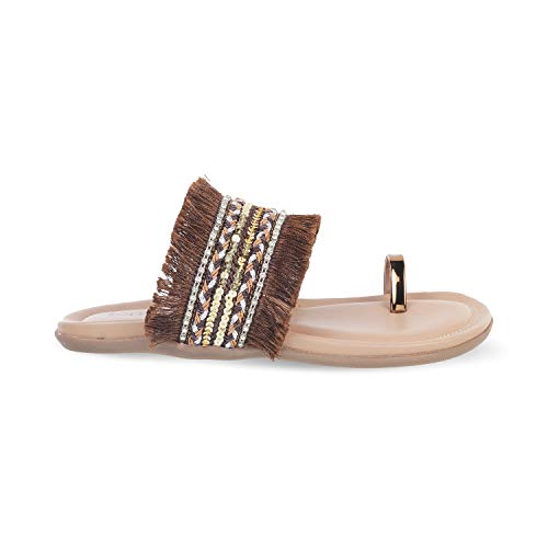 Image of SOLE HEAD Beige Women Flat Sandal