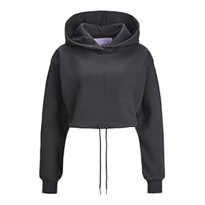 JACK & JONES Damen Jxally Loose Ls Crop Hood SWT Kapuzenpullover