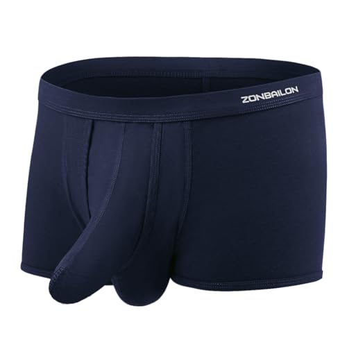 Boxers sexys de doble bolsa para hombre ropa interior de pierna corta cómodos sin etiquetas