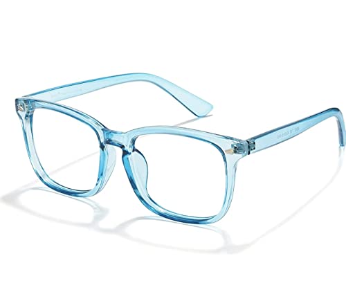 Image of IFLASH Blue Light Blocking Glasses Gaming Filter Transparent Square Eyeglasses for Eye Protection Men Women, Computer /Tablet /Laptop /Mobile /TV, Anti-blue & Anti eyestrain