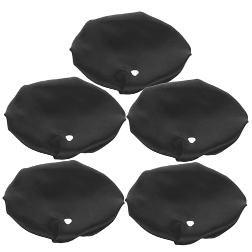 CONGARTENO 5 Piezas De Bebidas Soda Guardián Cubierta De La Taza Tapas Para Bebidas Con Agujero Para Pajita. Refrescos Simplemente Paño Black