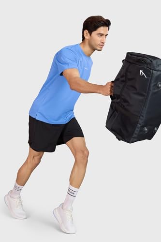 Image of FUAARK Men Solid Slim Fit Polyester Gym & Running Wear Tshirt