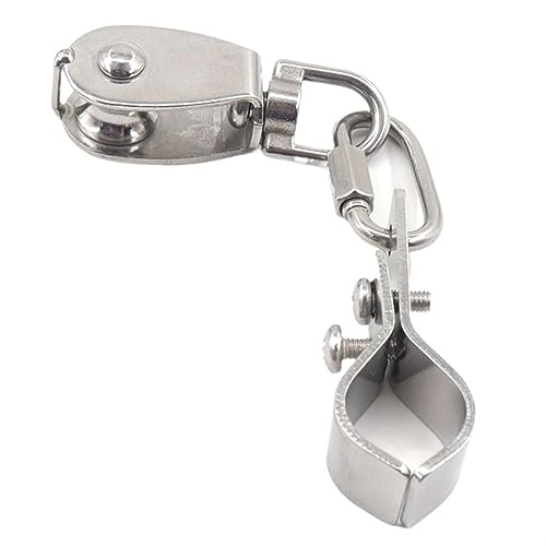 5Set/Bag Sunshade Net Parts SS304 Stainless Steel Pulley Block Movable Pulley Pipe Clamp Telescopic Sunshade Net Accessories (Size : Pulley Block)