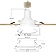 Doughelec 4er Einbaustrahler GU10 Rahmen IP65 Aluminium Weiß, Badezimmer Einbaurahmen Spot Einbauspots Rund Flach 68mm Lochdurchmesser inkl GU10 Fassung für LED Wasserdicht Einbauleuchten, 230V Matt