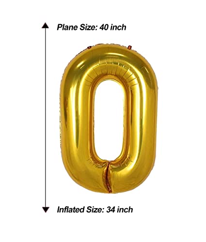 Aule 40 Inch Jumbo Gold Foil Mylar Number Balloons For Men Women 30Th Birthday Party Decorations 30 Years Old Anniversary Party Supplies #TOP4