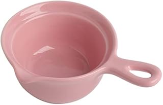 Liudan Sosy łodzie kubek na mleko z uchwytem mały kubek na mleko ceramiczny domowy spodek na sos mały garnek do mleka kubek do kawy mały garnek do mleka dzbanek na sos (kolor: Różowy, rozmiar: S)