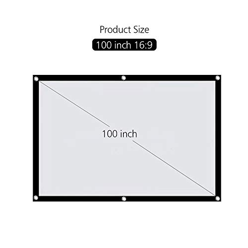 Pantalla portátil de proyector de 100 pulgadas para pared miniatura 5