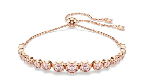 Swarovski Imber Tennis bracelet Mixed round cuts, Pink, Rose gold-tone plated