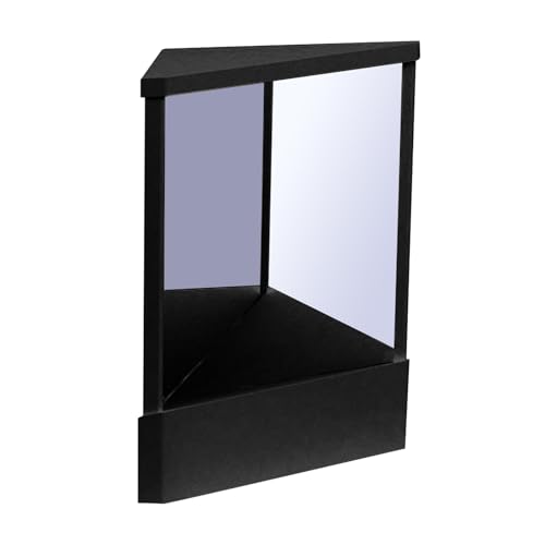 YESBAY Non-Reversing Makeup Mirror True Image Vanity Mirror for Makeup Precision Tabletop Non-Magnifying Mirror with Accurate Real Reflections (Black 6.7 L x 5.5 W)