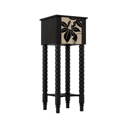 WFchenj222-6 Pedestal para bonsái Soporte Decorativo de Madera Vintage for bonsái, Mesa de Flores con Patas Altas y cajón for el hogar. Soporte de exhibición para macetas