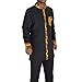 African Dashiki Suit for Men Kente Print Long Sleeve Outfit Clothing Shirts and Pants 2 Piece Traditional Attire Black-V041 Medium