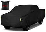 Sailnovo Truck Car Cover Waterproof All Weather,7 Layers Heavy Duty Outdoor Full Car Cover, Snowproof Rainproof Windproof Sun UV Protection (PE+Cotton, M Fit Length Up to 210', Max Cab Length 126')