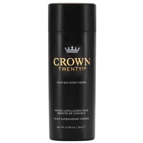 CROWN Hair Building Fibers (28g) - Instantly Cover Fine & Thinning Hair for a Thicker, Fuller Look - A Natural Keratin Concealer - 13 Shades for Men & Women - Medium Brown