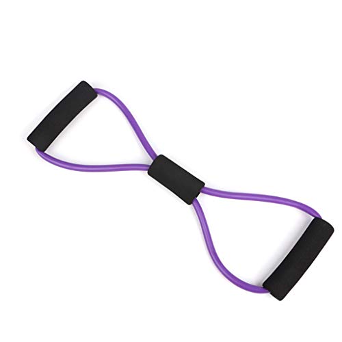 LIQIN Yoga Volver Tensor Trainer elástica elástico Cuerda del Hombro del hogar de Estiramiento del Cuello de la Correa Equipo de la Aptitud del Ejercicio de Brazo (Color : Purple)