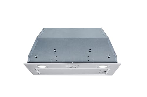 OVO 20 inch Built-In Range Hood Vent with 3-Speed Exhaust Fan, 280 CFM, Push Button Vent Hood, Stainless Steel Kichen Hood