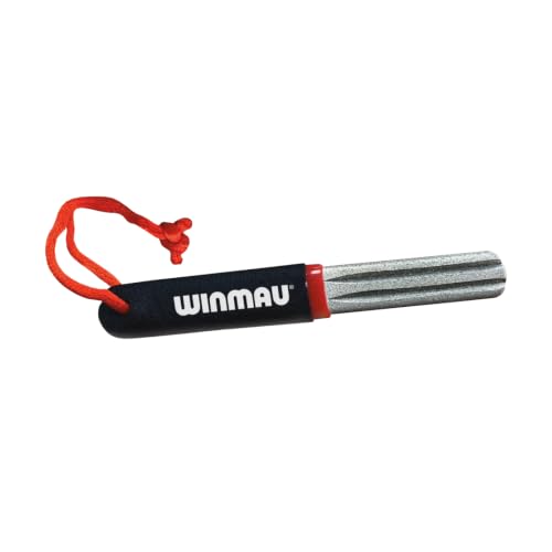 WINMAU V-Groove Steel Tip Dart Sharpener Triple V-Groove Design for Sharp Dart Points Compact Dart Accessory