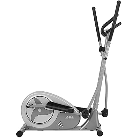 JLL® CT300 Home Luxury Elliptical Cross Trainer, 2022 Magnetic Cardio Workout with 8-level Magnetic Resistance, Two Way Flywheel, Console Display with Heart Rate Sensor and Tablet Holder. Silver Cover
