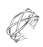 Unique Handmade 925 Sterling Silver Trendy Bracelet, Fashion Jewelry Simple Cuff Bangles for Women M