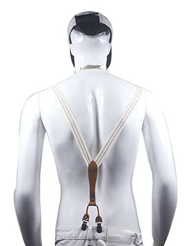 Image of Men's Suspenders Bowtie Set Elastic Y Shape Style Women's Suspenders Bowtie For Wedding&Formal Events