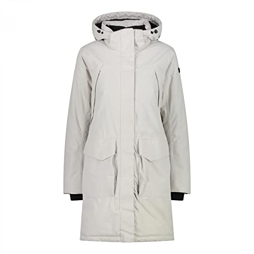CMP Pongee dobby long coat, Woman, Bone, 46