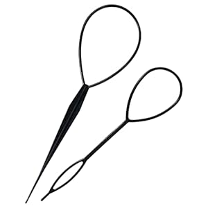 Sularpek Hair Tail Twister, Pack of 2 Hair Braiding Tool, French Hair Twister, Quick Spiral Braiding DIY Hair Styling Aid Tool for Women, Girls (Black)