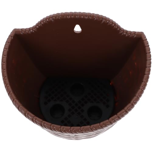 CIYODO Wandmontierter Hängekorb aus Harz Geflochtener Blumentopf für...