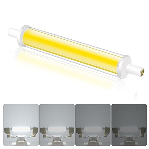 Bombillas R7S LED 118mm Regulable, 7.7W 230V Blanco frío 6000K 850LM R7S LED, Equivalente 100W J118 R7S Bombillas Halógenas, Sin Parpadeo, 1PCS