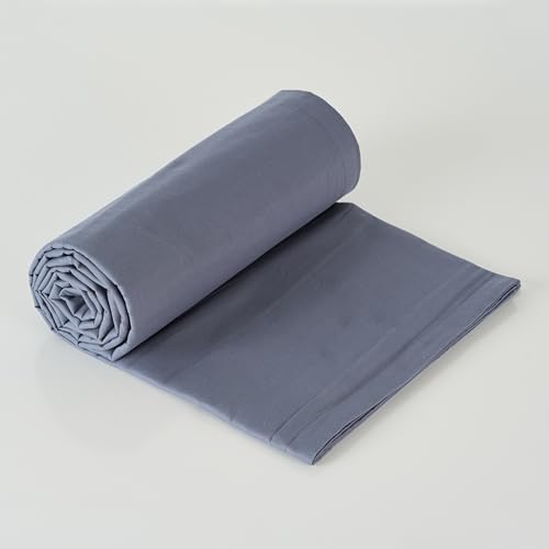 Image of 100% Pure Cotton 3 Layer Dohar, Single Bed Blanket Comforter, (60''X90'' / 152X230 CM), Uni Plain, Skin Friendly Dohar, Color - Denim Grey