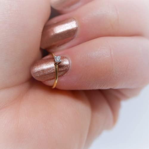 Baby’s First Diamond Ring – Handmade Solid 18K and Platinum Real Diamond Baby Ring, Newborn Size for Baby Girl, Perfect Gift or Keepsake3