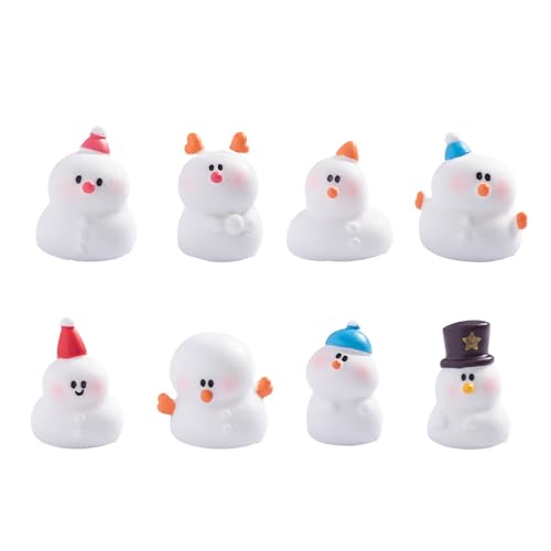 FHGSPQWM Escultura de escritorio con temática navideña, sustancia de colofonia adicional, acento decorativo para librería, ventana, colofonia permanente, figura navideña